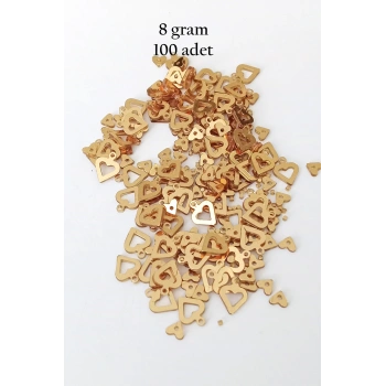 Oya Abiye Bileklik Kolye Pleksi Metalik Plastik Pul Altın Renk 8 gram 100 adet - BNC488