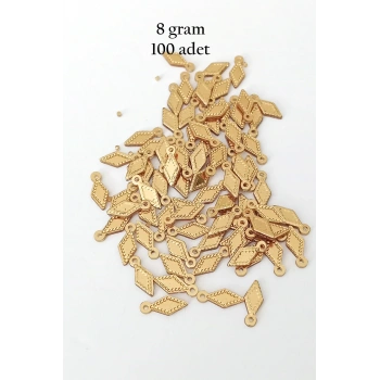 Oya Abiye Bileklik Kolye Pleksi Metalik Plastik Pul Altın Renk 8 gram 100 adet - BNC490