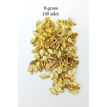 Oya Abiye Bileklik Kolye Pleksi Metalik Plastik Pul Altın Renk 8 gram 130 adet - BNC475