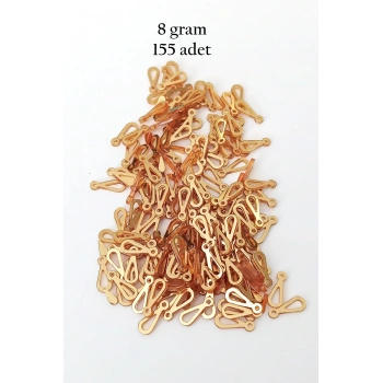 Oya Abiye Bileklik Kolye Pleksi Metalik Plastik Pul Altın Renk 8 gram 155 adet - BNC482