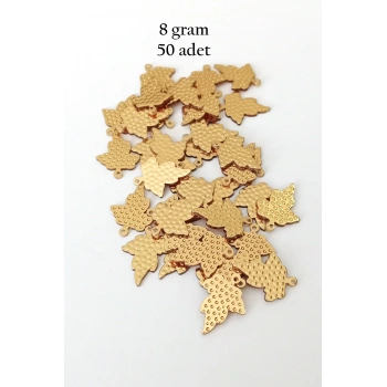Oya Abiye Bileklik Kolye Pleksi Metalik Plastik Pul Altın Renk 8 gram 50 adet - BNC489