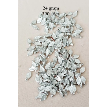 Oya Abiye Bileklik Kolye Pleksi Metalik Plastik Pul Gümüş Renk 24 gram 390 adet - BNC574
