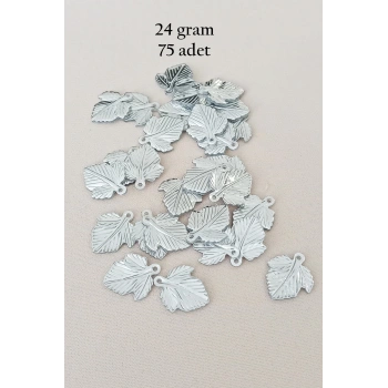 Oya Abiye Bileklik Kolye Pleksi Metalik Plastik Pul Gümüş Renk 24 gram 75 adet - BNC582