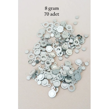 Oya Abiye Bileklik Kolye Pleksi Metalik Plastik Pul Gümüş Renk 8 gram 70 adet - BNC510