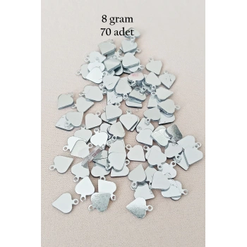 Oya Abiye Bileklik Kolye Pleksi Metalik Plastik Pul Gümüş Renk 8 gram 70 adet - BNC530