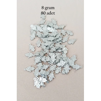 Oya Abiye Bileklik Kolye Pleksi Metalik Plastik Pul Gümüş Renk 8 gram 80 adet - BNC526