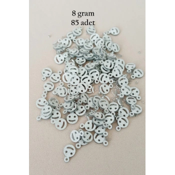 Oya Abiye Bileklik Kolye Pleksi Metalik Plastik Pul Gümüş Renk 8 gram 85 adet - BNC525