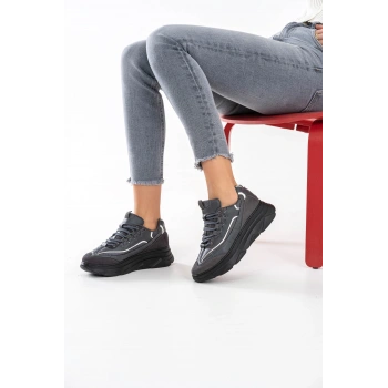 Paloma Beyaz Gri Bağcıklı Spor Ayakkabı