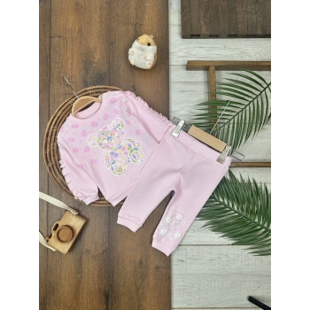 Pamuklu Fırfır Kız Bebek 2li Takım