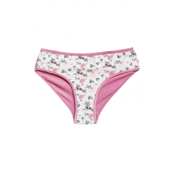 Pamuklu Geniş Kenarlı Likralı Desenli Bato Kadın Külot Desen 5