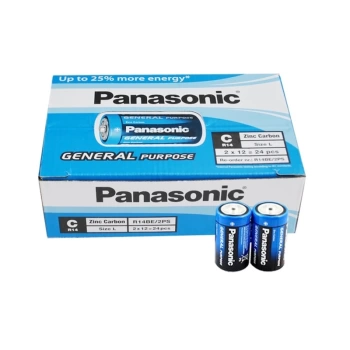 PANASONIC R14BE/2PS MANGANEZ  ORTA C BOY 24 LÜ PİL PAKET FİYATI (4887)