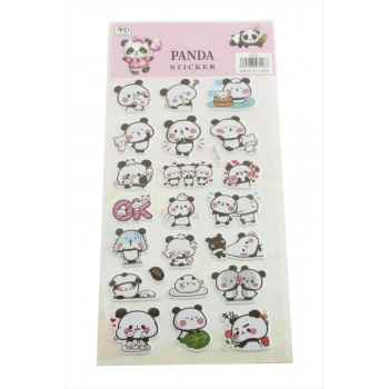 Panda Kabartmalı Sticker