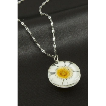 Papatya Canlı Kolye
