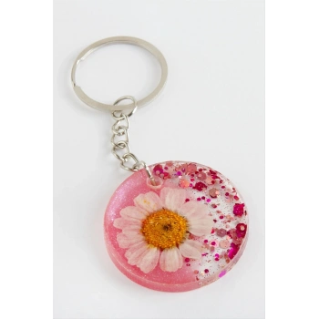 Papatya Epoksi Anahtarlık