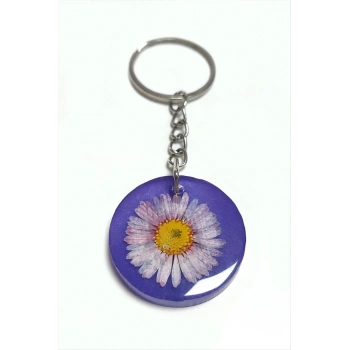 Papatya Epoksi Anahtarlık