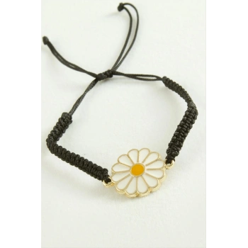 Papatya Makrome İp Bileklik