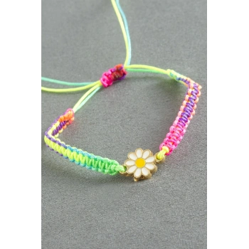 Papatya Makrome İp Bileklik