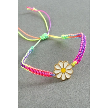 Papatya Makrome İp Bileklik