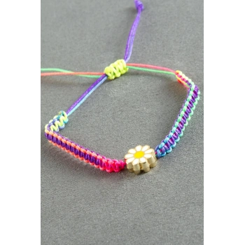 Papatya Makrome İp Bileklik