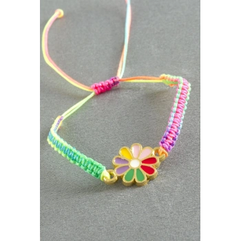 Papatya Makrome İp Bileklik