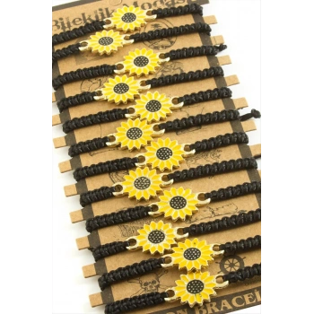 Papatya Makrome Örgülü Bileklik