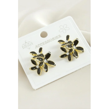 Papatya Mineli Küpe