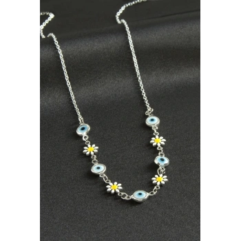 Papatya Nazar Mineli Kolye