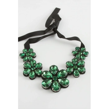 Papatya Taşlı Yaka Kolye