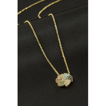 Papatya Zirkon Taşlı Kolye