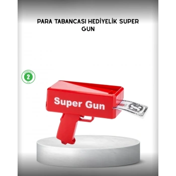 Para Dolar Saçma Para Atma Tabancası Otomatik Kırmızı Oyuncak