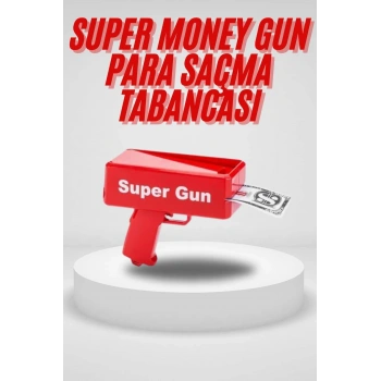 Para Saçma Tabancası Kırmızı Para Fırlatma Oyuncağı Parti Eğlencesi