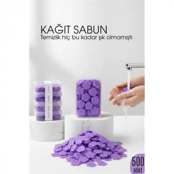 Parfümlü Elde Eriyen Kağıt Sabun - 500 lü paket Sihirli Sabun – Hijyenik Seyahat Kutusu 722444