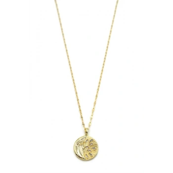 Parıltılı Ay Kolye - Altın