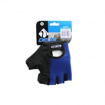 PARMAKSIZ - FİLELİ  SPORCU ELDİVENİ  MAVİ /SİYAH SMALL (4887)