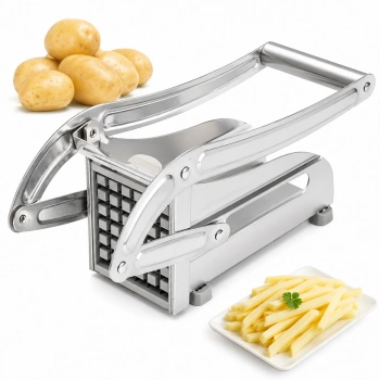 PATATO-CHIPPER MANUEL PATATES - SEBZE DİLİMLEME MAKİNESİ KOMPLE METAL ÜSTTEN KOLLU (4887)