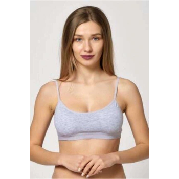 Pedli İp Askılı Gri Büstiyer