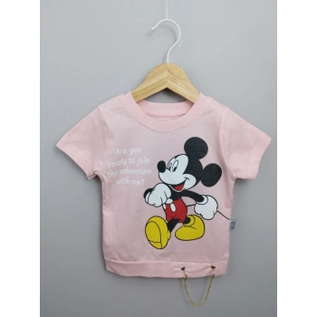 PEMBE LASTİKLİ PAÇA, PAMUKLU, YAZLIK, GÜNLÜK, KIZ ÇOCUK & BEBEK  ALT ÜST TAKIM