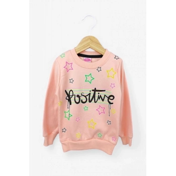 PEMBE RENK POSİTİVE MEVSİMLİK SWEATSHIRT