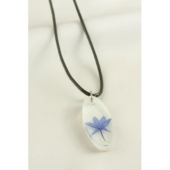 Peygamber Çiçeği Elips Epoksi Kolye