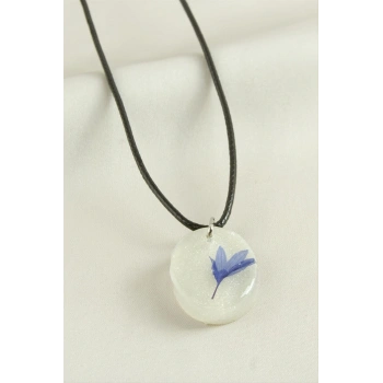 Peygamber Çiçeği Oval Epoksi Kolye