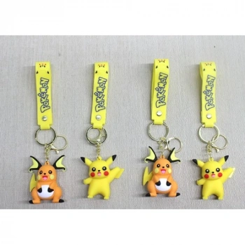 Pikachu Raichu Silikon Anahtarlık