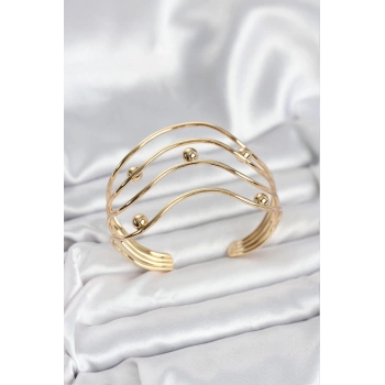 Pirinç Gold Renk Kadın Bileklik - TJ-BB8054