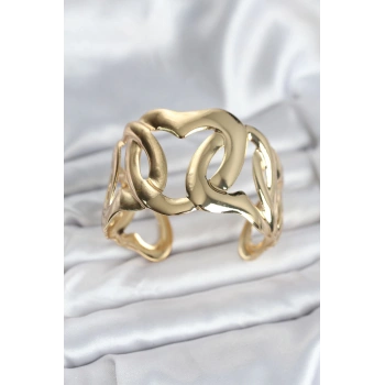 Pirinç Gold Renk Vintage Kadın Bileklik - TJ-BB8059