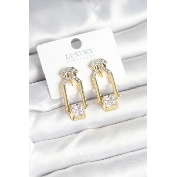 Pirinç Gold Renk Vintage Kadın Küpe - TJ-BKP11239