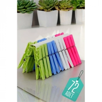 Plastik Çamaşır Mandalı 72 Adet 714510