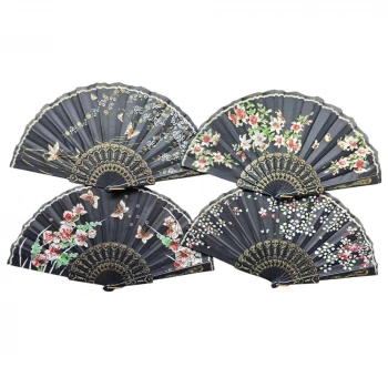 Plastik Kumaş Yelpaze 12 li Karışık OB-052