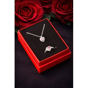 Pnr Kalp Zirkon Taşlı Set Koyle