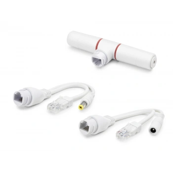 Poe Combiner Mux 2 In 1 Rj45 Veri + Güç Birleştirici Adaptör - Beyaz HDX5550