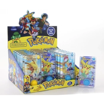 Pokemon Baskılı Sulu Oyun - Tek Butonlu Dikdörtgen Su Oyunu Alk4003