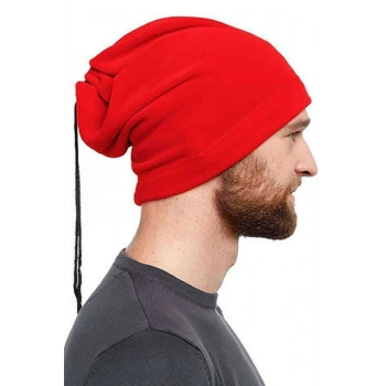 Polar Unisex İpli Bere ve Boyunluk Kırmızı